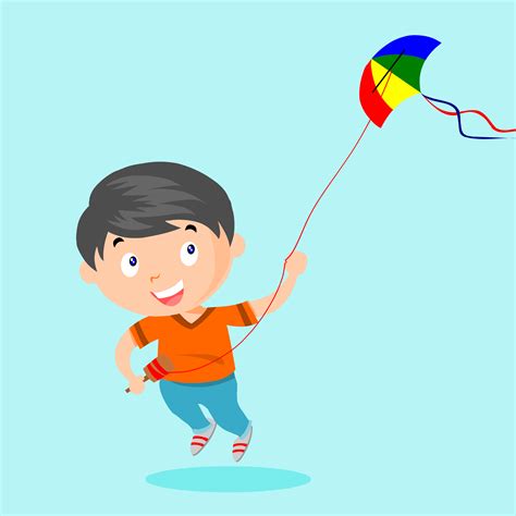 playing kite animation by @danjiro, The boy is playing with a flying kite.--SVG SMIL Animation ...