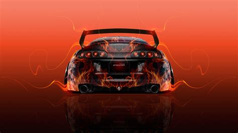 #back #car #fire #jdm #super #supra #toyota #tuning #4K #wallpaper #hdwallpaper #desktop Jdm ...