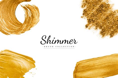 Free Vector | Gold brush strokes collection