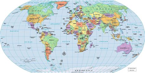 Download World Map Political Country And Capitals Free Download - High Resolution World Map ...