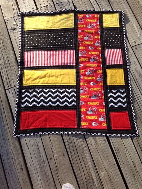 Kansas City Chiefs baby quilt | Baby quilts, Quilts, Machine quilting