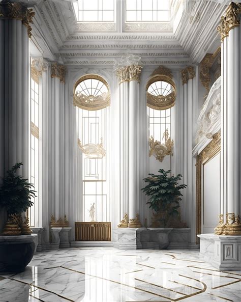 Premium AI Image | Photo of a Grand and Opulent Marble Room with Luxurious Interiors