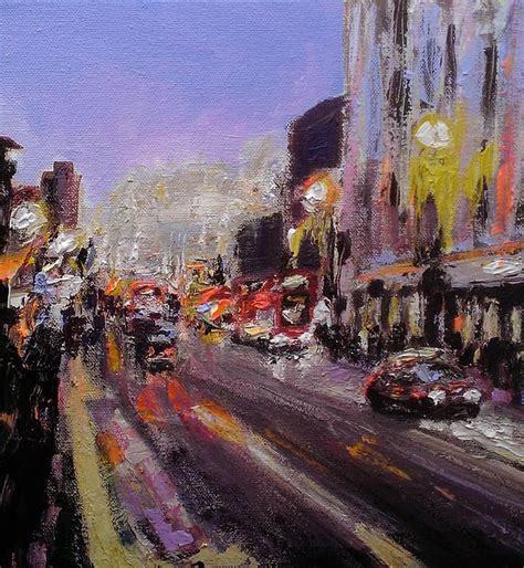 London Rainy Street 2 by Paul Mitchell | Rainy street, Painting, City art