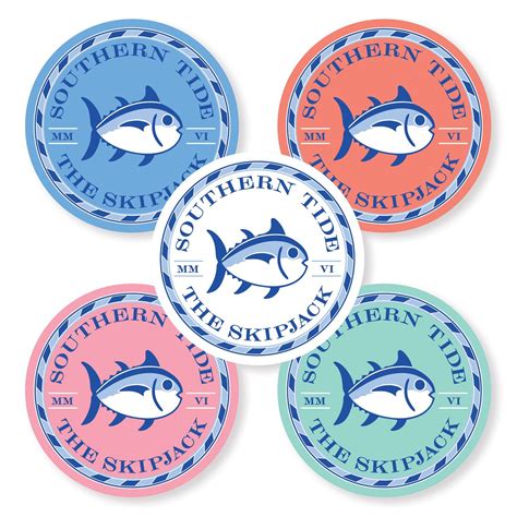 5-pack Skipjack Seal Stickers in 2021 | Southern tide, Beach logo, Stickers