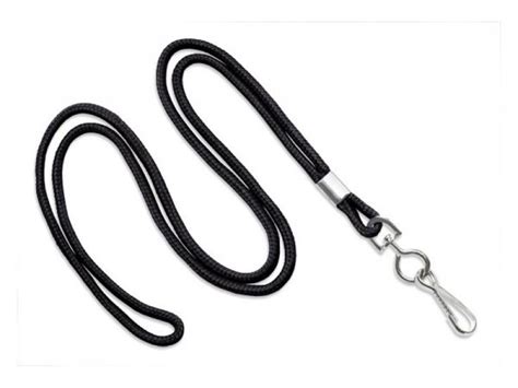 2135-3001 Black Round Lanyard with NPS Swivel Hook | Black lanyard, Lanyard, Badge lanyard