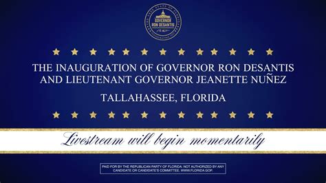 The Inauguration Of Governor Ron Desantis And Lieutenant Governor ...