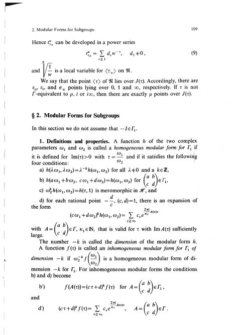 number theory - property of modular forms - Mathematics Stack Exchange