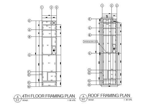 Floor And Roof Framing AutoCAD Drawing DWG File - Cadbull | Floor framing, Roof framing, Autocad
