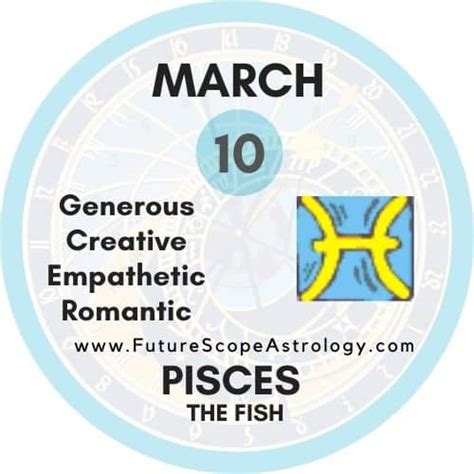 March 10 Zodiac (Pisces) Birthday Personality, Compatibility, Birthstone - FutureScopeAstro