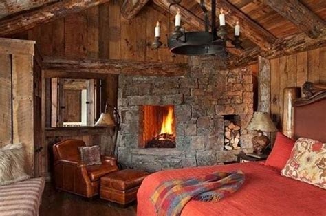 30+ RUSTIC FIREPLACE BEDROOM IDEAS FOR COZY BEDROOM TO WINTER | Cabin style, Cabin bedroom ...