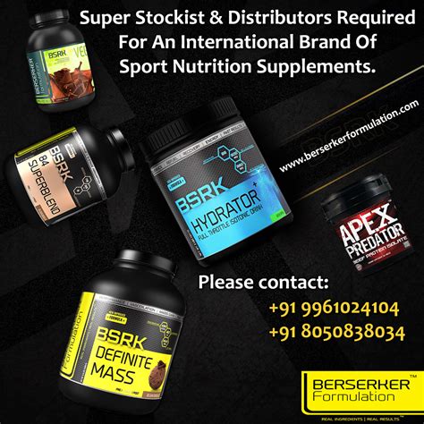 Super stockist and distributors required in India for an international brand of sport nutrition ...