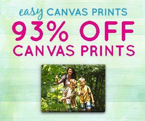 Easy Canvas Prints Photo Deal 93% Off!