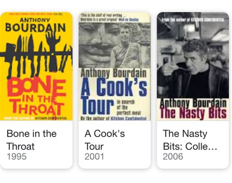 Anthony Bourdain, Books – Leaf Blogazine