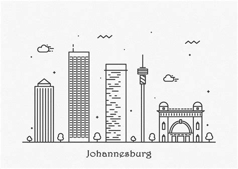 Johannesburg Cityscape Travel Poster Drawing by Inspirowl Design - Fine ...