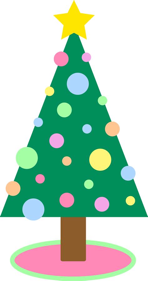 simple christmas tree cartoon - Clip Art Library