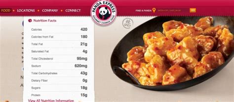 Panda Express Orange Chicken Nutritional Information - Nutrition Pics