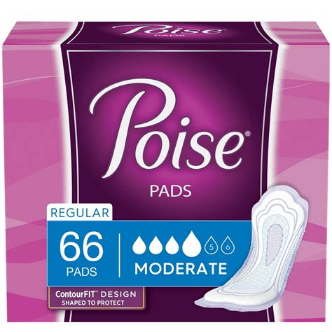 Poise Women's Moderate, Regular Postpartum Incontinence Pads, 66 Count - Walmart.com - Walmart.com