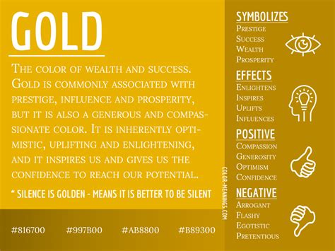 Gold Farbe Bedeutung - Die Farbe Gold symbolisiert Reichtum und Erfolg | IWOFR