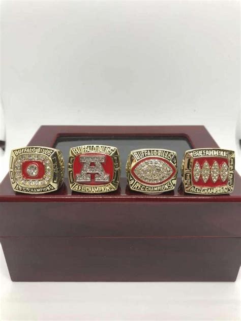 4 Buffalo Bills Super Bowl Rings Set - Cheap Super Bowl Rings on Sale