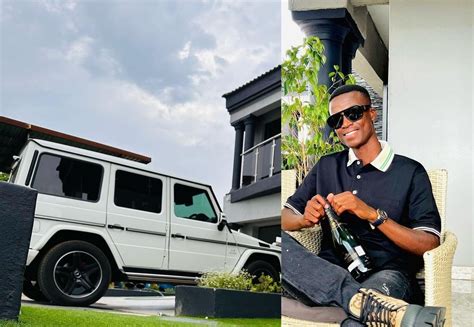 King Monada flaunts new car in front of his mansion