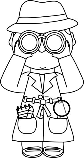 detective clipart black and white 20 free Cliparts | Download images on Clipground 2024