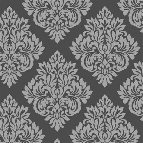 Free download Damask Wallpaper Black Silver Decorline from I love wallpaper UK [1000x1000] for ...