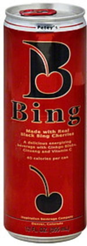 Petey's Bing Energy Drink Cherry 12 Oz - 24 pkg, Nutrition Information | Innit