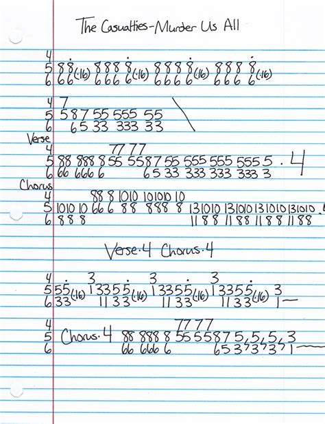 The Casualties - Murder Us All Guitar Tab