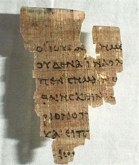 St John Fragment or Papyrus 52 the Oldest New Testament Piece Papyrus ...