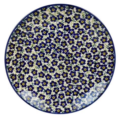 Polish Pottery - 8.5" Salad Plate - Floral Revival Blue - The Polish ...