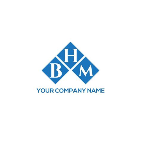 BHM letter logo design on WHITE background. BHM creative initials ...