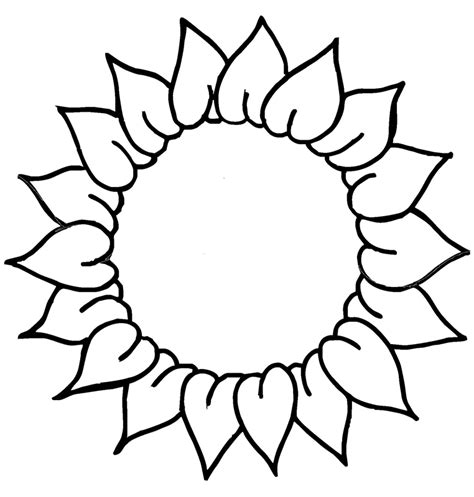 Sunflower Line Drawing - ClipArt Best