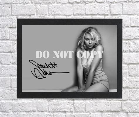 Scarlett Johansson Signed Autographed Photo Poster mo1607 A4 8.3x11.7""