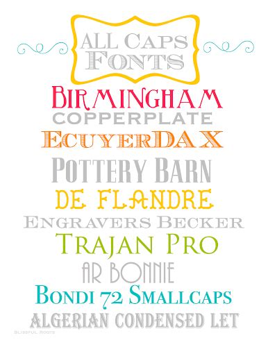 BLISSFUL ROOTS: Ten Free ALL CAPS Fonts | All caps font, Caps font ...