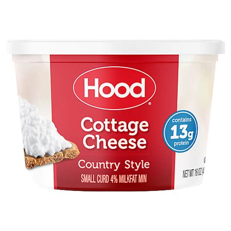 Hood Cottage Cheese, Country Style, 4% Milkfat, Small Curd 16 oz | Cottage Cheese | D'Agostino