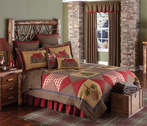 Cabin Quilt - Queen | Country bedding sets, Rustic bedding, Cabin pillows