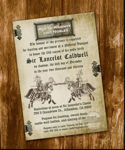 medieval wedding invitations | Medieval wedding, Wedding invitations ...