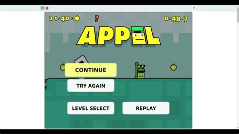 Appel SpeedRun 001 - Level 1 - 9 - YouTube