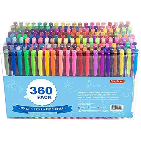 Color 360 Pack Gel Pens Set Plus Refills Perfect For Adult Coloring Book Art Kid | eBay