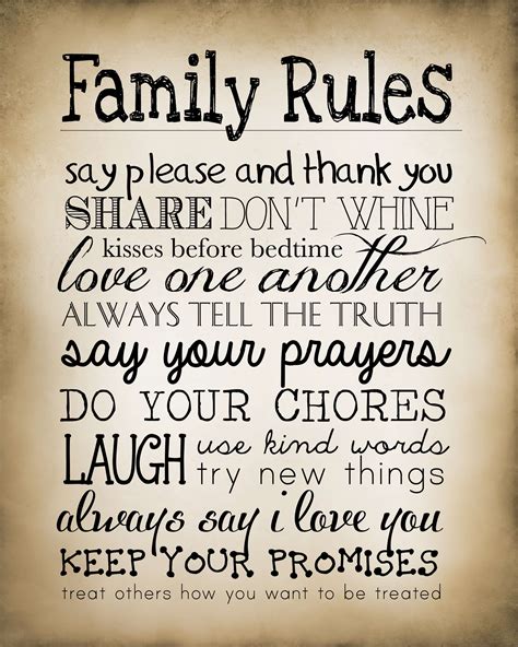 Family Rules Printable Free - Free Printable Templates