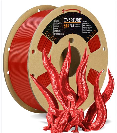 Overture Silk PLA 3D Printer Filament 1.75mm – Overture 3D