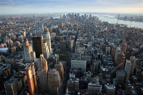 Aerial view over lower Manhattan — Stock Photo © msavoia #2464073