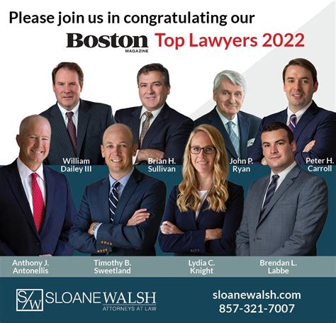 Sloane and Walsh Lawyers Named to Boston Magazine Top Lawyers | Sloane ...