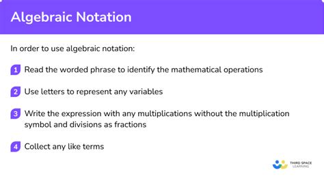 Algebraic Notation - GCSE Maths - Steps, Examples & Worksheet