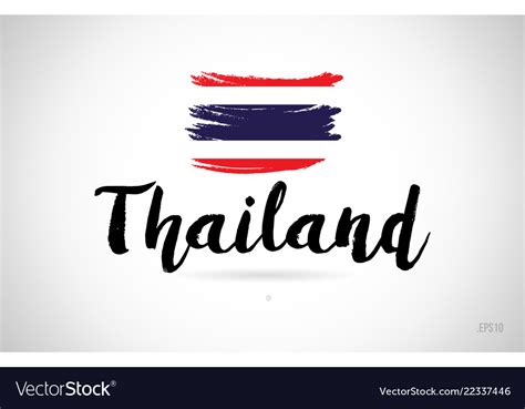 Thailand country flag concept with grunge design Vector Image