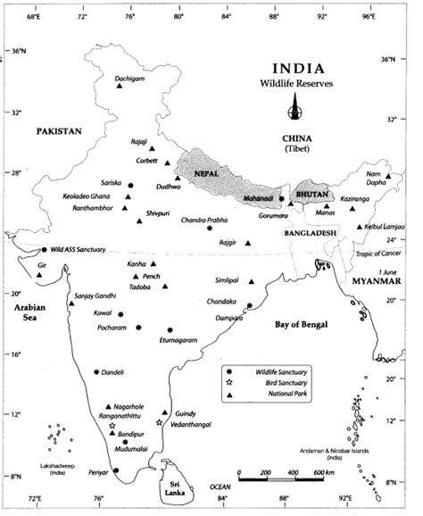 Class 9 Geography Map Work Chapter 5 Natural Vegetation and Wildlife - Learn CBSE