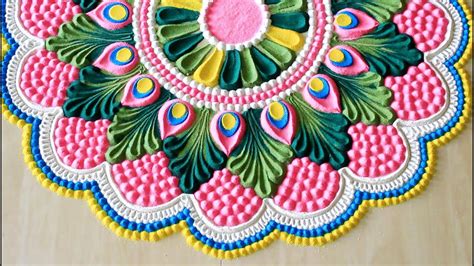 Top Krishna janmashtami rangoli designs with colours l जानिए कैसे बनाएं खूबसूरत रंगोली l rangoli ...