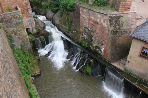 Saarburg Waterfall - Falls in a German Medieval City Center