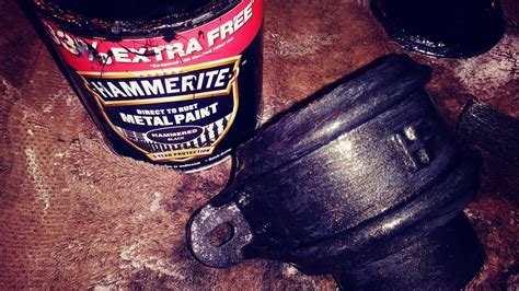 Painting cast iron with Hammerite metal paint - YouTube