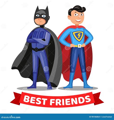 Cartoon Big Set Of Kid Superheroes Wearing Comics Costumes,Kids With Superhero Costumes Set ...